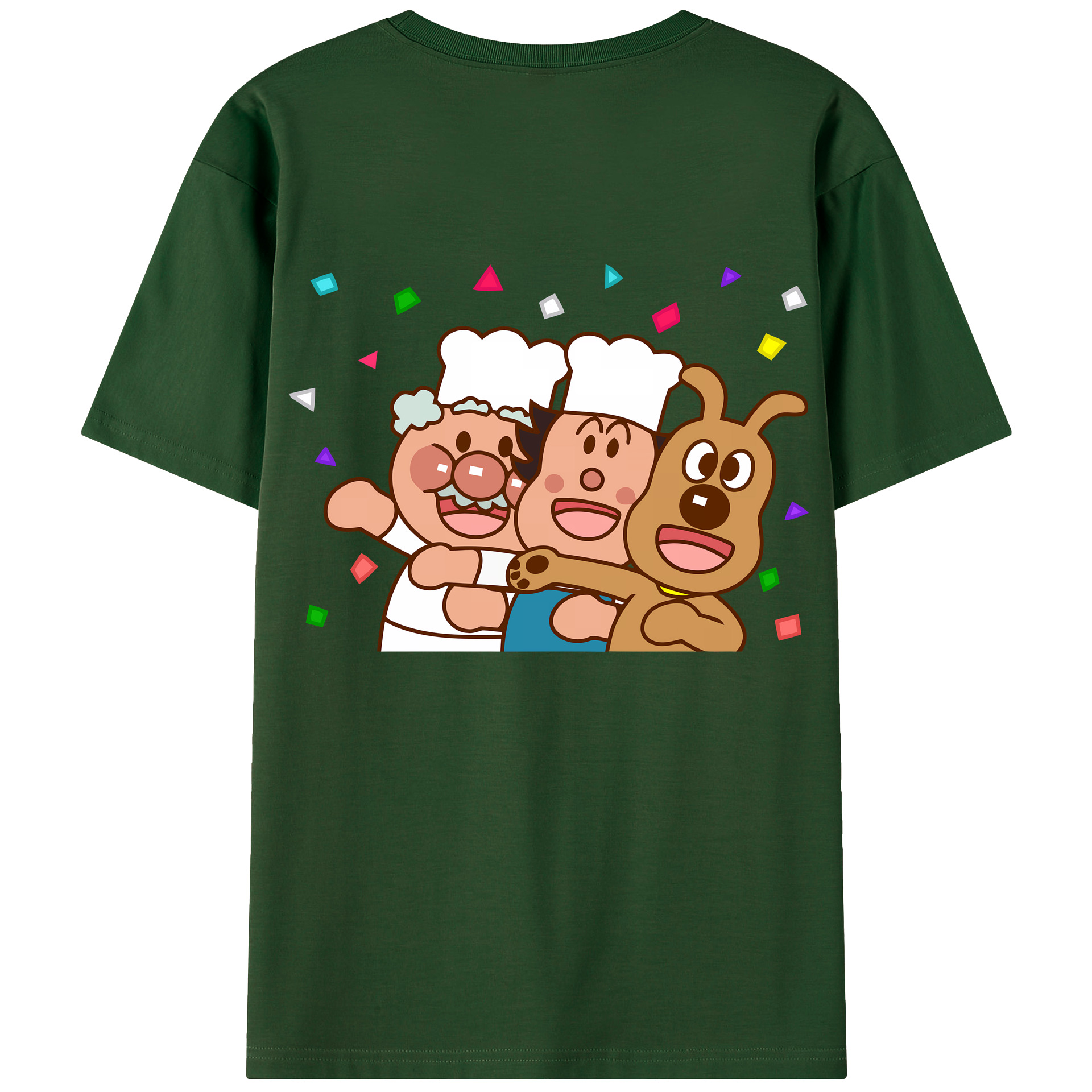（画像用） アンパンマン Anpanman 綿100％半袖Tシャツ（背面プリント）